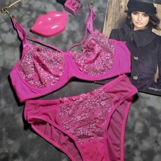 ست لباس زیر گیپور هارنس دار مدل صدف