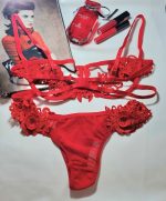 ست لباس زیر فانتزی مدل مونیکا قرمز