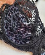 ست لباس زیر گیپور پلنگی (آبی)