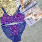 ست لباس زیر گیپور هارنس دار مدل باران