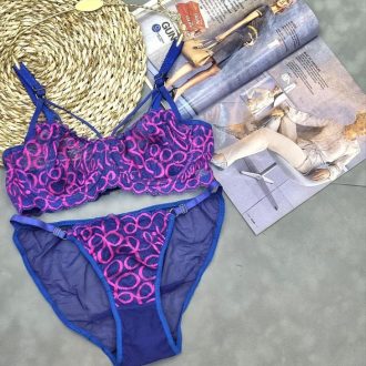 ست لباس زیر گیپور هارنس دار مدل باران