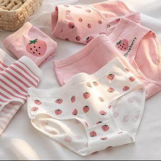 شورت زنانه نخی طرح میوه ای