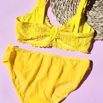 ست لباس زیر صبا (زرد)