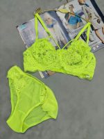 ست لباس زیر گیپور هارنس دار مدل یسنا ( فسفری ) - تصویر 3