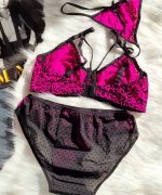 ست لباس زیر گیپور هارنس دار مدل شاپرک