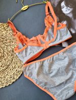 ست لباس زیر نخی مدل رایکا(نارنجی) - تصویر 2