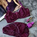 ست لباس زیر گیپور هارنس دار مدل نسترن