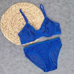 ست لباس زیر گیپور هارنس دار مدل یسنا ( کاربنی)