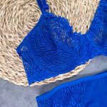 ست لباس زیر گیپور هارنس دار مدل یسنا ( کاربنی)