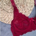 ست لباس زیر گیپور مدل میخک (زرشکی)