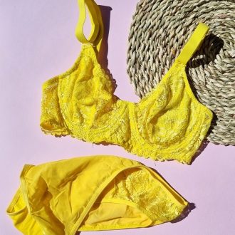 ست لباس زیر صبا (زرد)