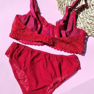 ست لباس زیر مدل صبا (زرشکی)