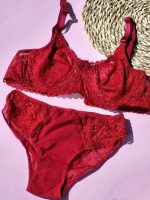 ست لباس زیر مدل صبا (زرشکی)