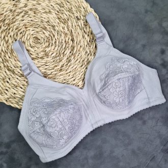 سوتین تمام نخ مدل نرمینه (طوسی)