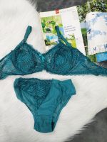 ست لباس زیر گیپور مدل آیسا (سبز کله غازی )