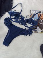 ست لباس زیر فانتزی مدل مونیکا (سورمه ای ) - تصویر 4