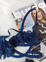 ست لباس زیر فانتزی مدل مونیکا (سورمه ای )