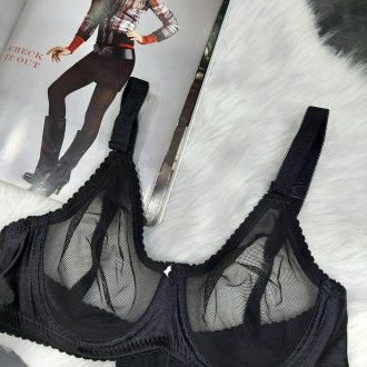 سوتین پرسی فنردار (مشکی)