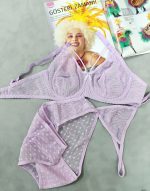 ست لباس زیر مدل ترنم (یاسی)