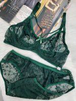 ست گیپور هارنس دار مدل گلبرگ(یشمی)