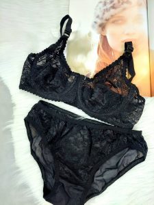 ست لباس زیر گیپور مدل لیندا (مشکی)