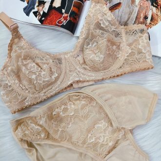 ست لباس زیر گیپور مدل لیندا(کرمی)