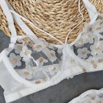 ست لباس زیر توری مدل رنگدونه سفید